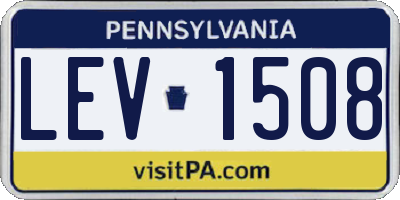 PA license plate LEV1508