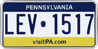 PA license plate LEV1517