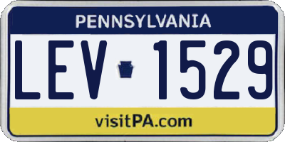 PA license plate LEV1529