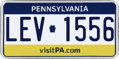 PA license plate LEV1556