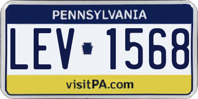 PA license plate LEV1568