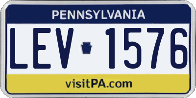 PA license plate LEV1576