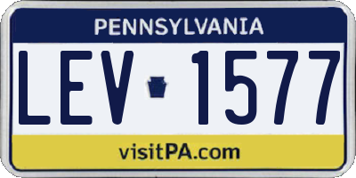 PA license plate LEV1577