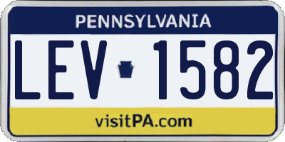 PA license plate LEV1582