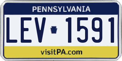 PA license plate LEV1591