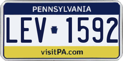 PA license plate LEV1592