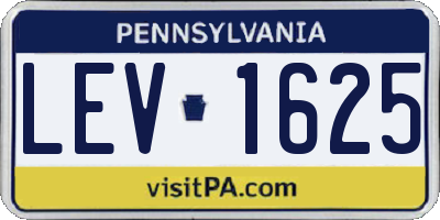 PA license plate LEV1625