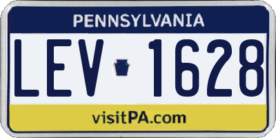 PA license plate LEV1628