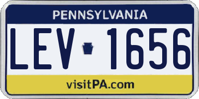 PA license plate LEV1656