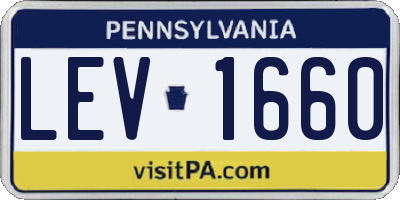PA license plate LEV1660
