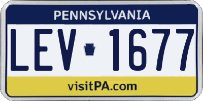 PA license plate LEV1677