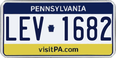 PA license plate LEV1682
