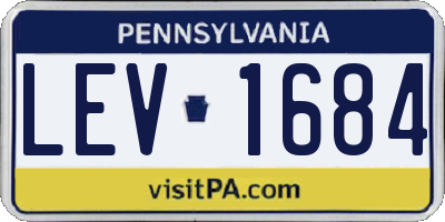 PA license plate LEV1684