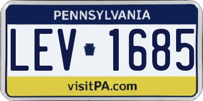 PA license plate LEV1685