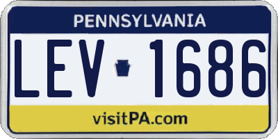 PA license plate LEV1686