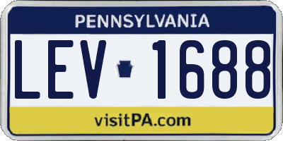 PA license plate LEV1688