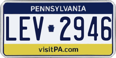 PA license plate LEV2946