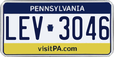 PA license plate LEV3046