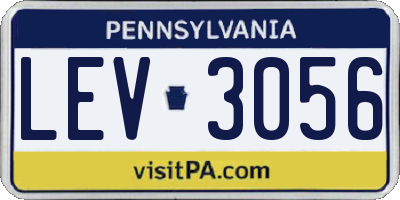 PA license plate LEV3056