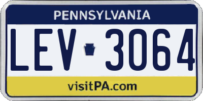 PA license plate LEV3064