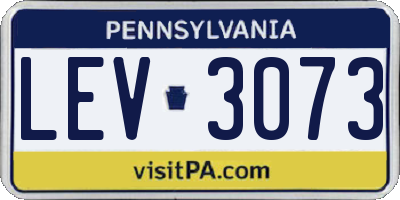PA license plate LEV3073
