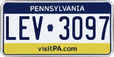 PA license plate LEV3097