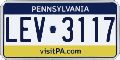 PA license plate LEV3117
