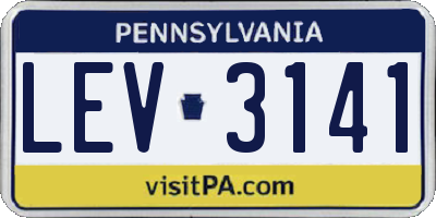 PA license plate LEV3141
