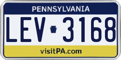 PA license plate LEV3168