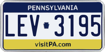 PA license plate LEV3195