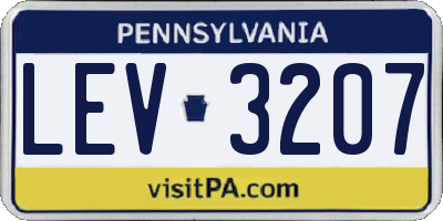 PA license plate LEV3207