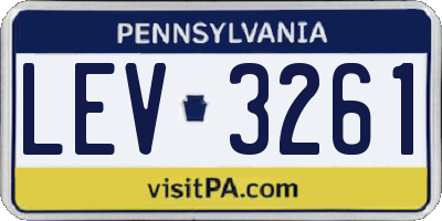 PA license plate LEV3261