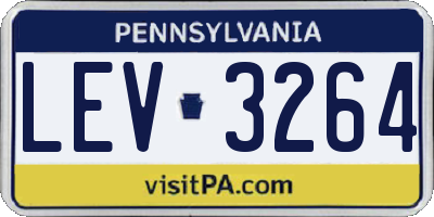 PA license plate LEV3264