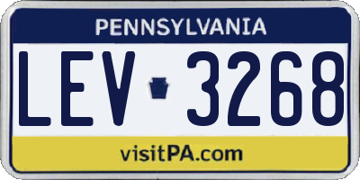 PA license plate LEV3268