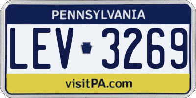 PA license plate LEV3269