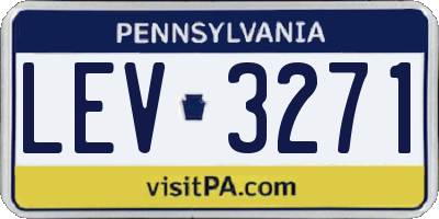 PA license plate LEV3271