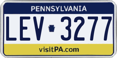 PA license plate LEV3277
