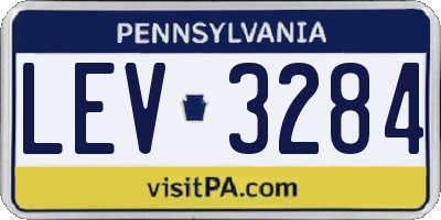 PA license plate LEV3284