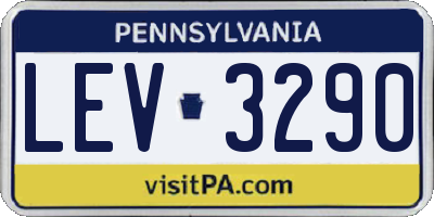 PA license plate LEV3290