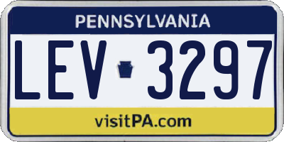 PA license plate LEV3297