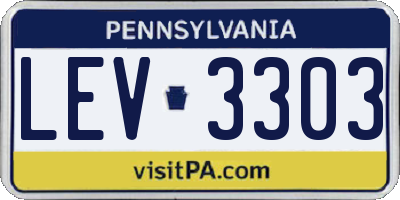PA license plate LEV3303