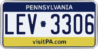 PA license plate LEV3306