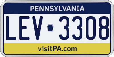 PA license plate LEV3308