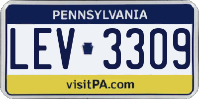 PA license plate LEV3309