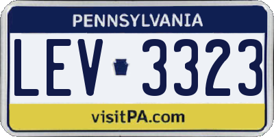 PA license plate LEV3323
