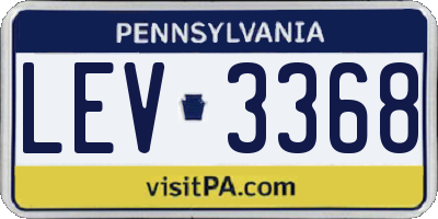 PA license plate LEV3368