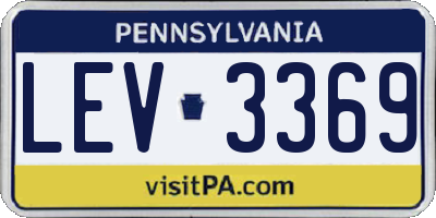 PA license plate LEV3369