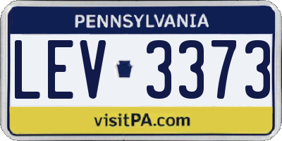 PA license plate LEV3373