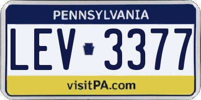 PA license plate LEV3377