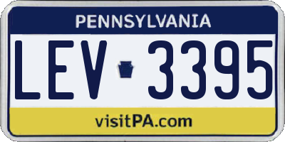 PA license plate LEV3395